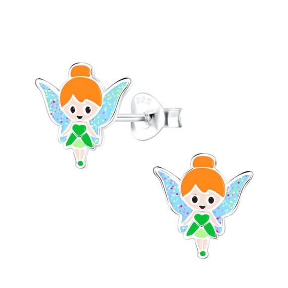 925 Sterling silver fairy stud earrings - Picture 4 of 4